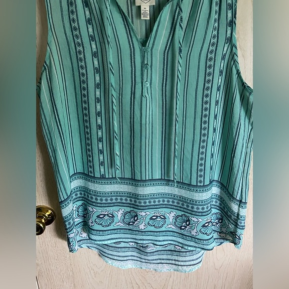 St. John's Bay women's Sleeveless Lightweight Aqua top size XL - Picture 2 of 7